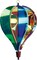 In the Breeze 0973 — Rainbow Iridescent 6-Panel Hot Air Balloon — Vibrant, Shiny Hanging Outdoor Wind Spinner